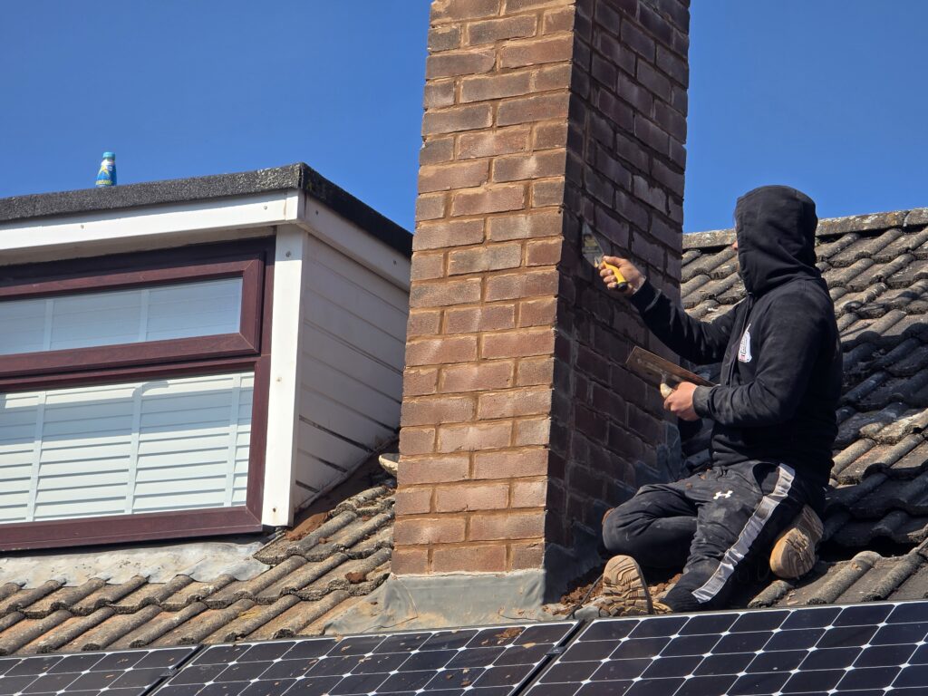 repointing roof chimney