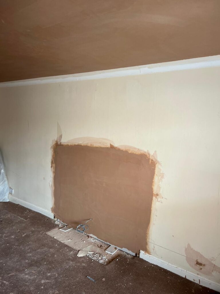 closed fireplace